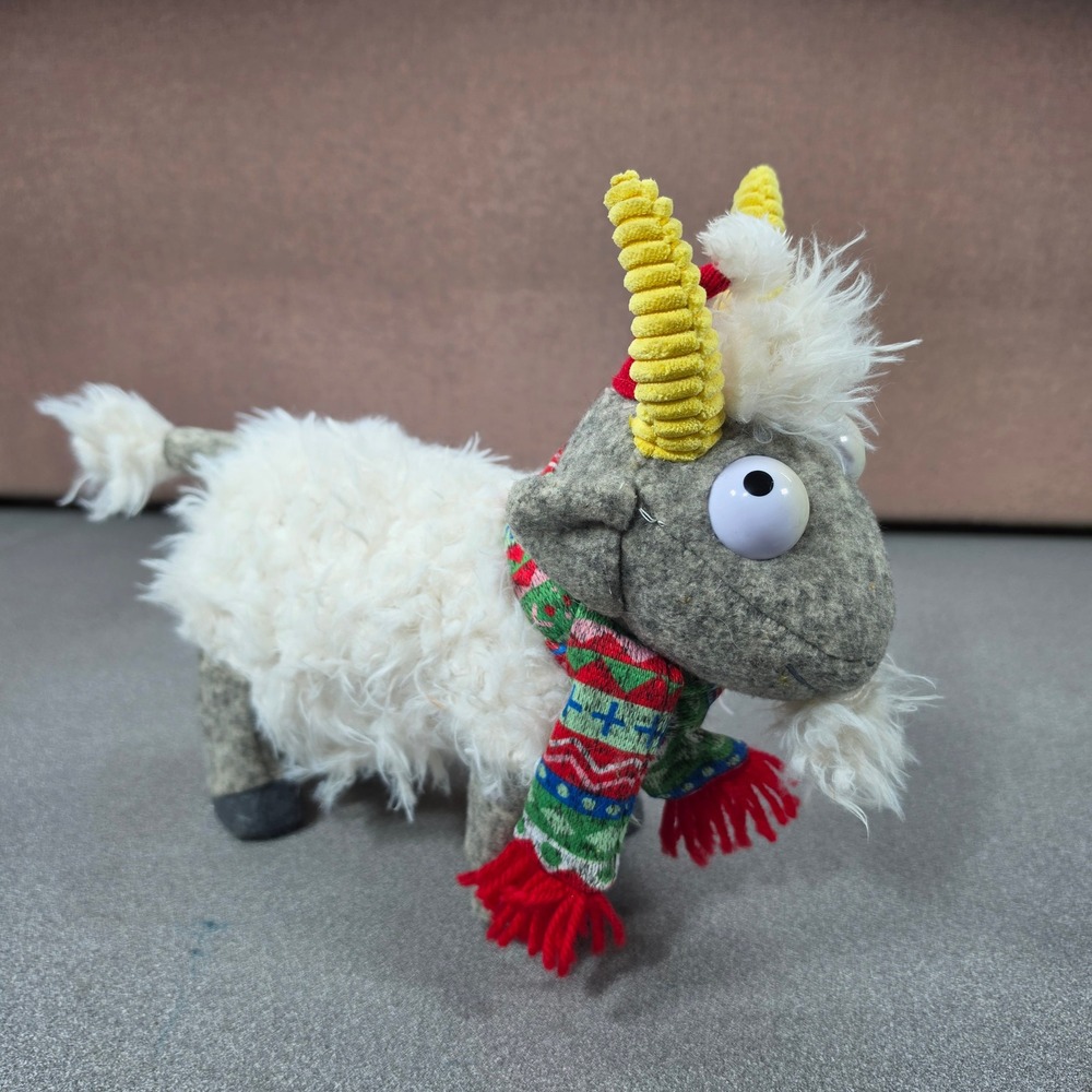 Hallmark Singing/Screamin Goat Plush Animated Holiday Scarf Hat